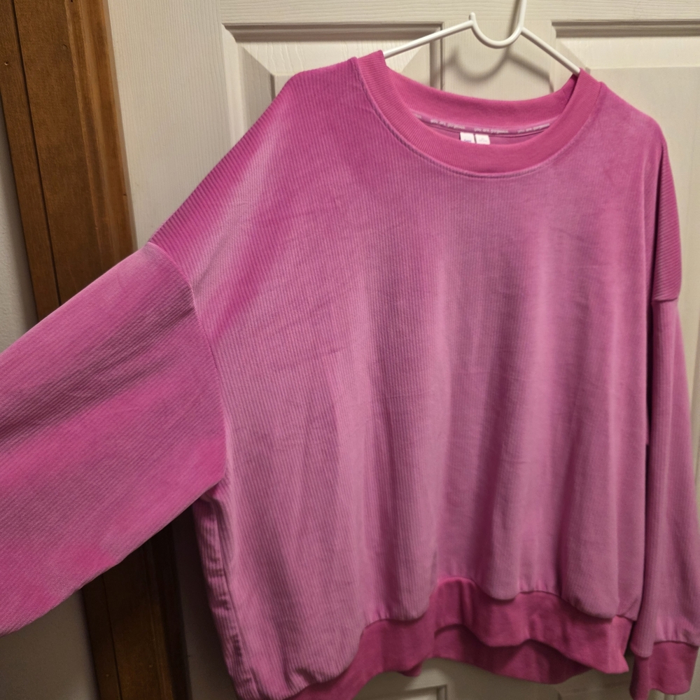 🌴 Joyspun Bright Pink Sweatshirt Size 2x GUC - Picture 3 of 8